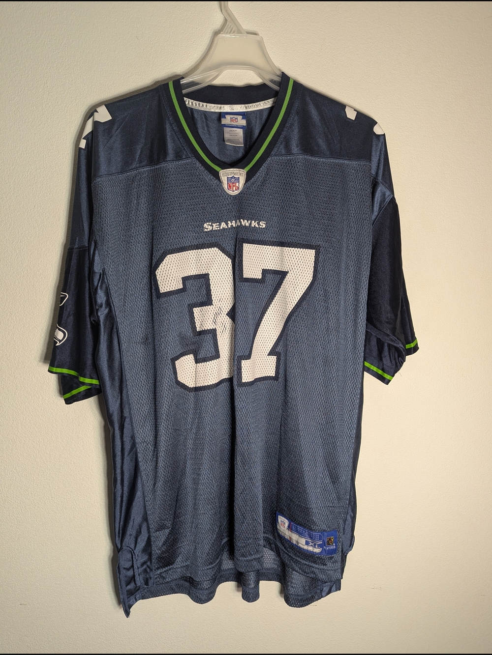 Reebok Mens Football Jersey Seattle Seahawks Shaun Alexander #37 NFL On Field XL